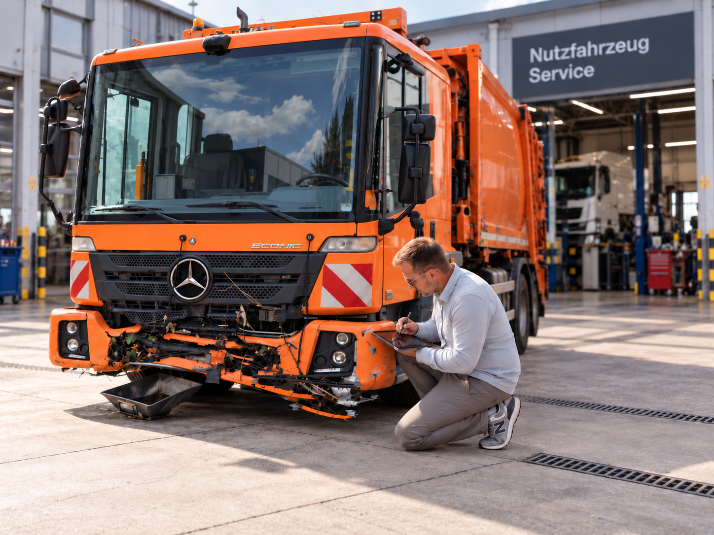 Technische Prüfung eines Kommunalfahrzeugs